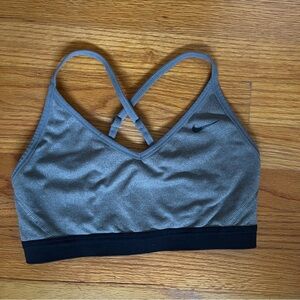 Nike Gray and Black Sports Bra